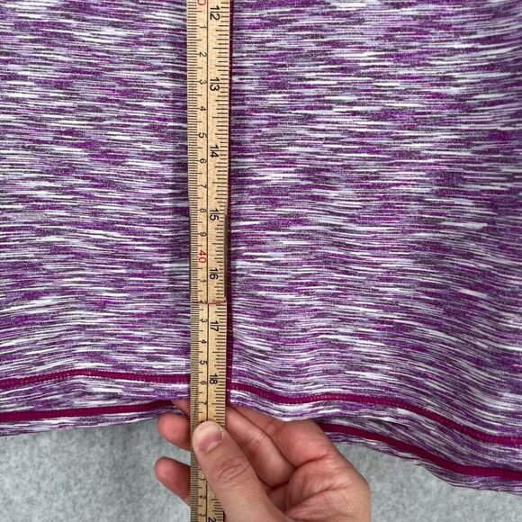 PrAna Womens Leanne Pull On Athletic Skirt Size M Purple Fold Over Spacedye NWOT - Picture 10 of 11